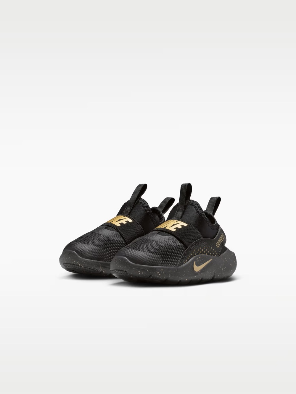 Nike Kids Black and Gold Slip-On Sneakers